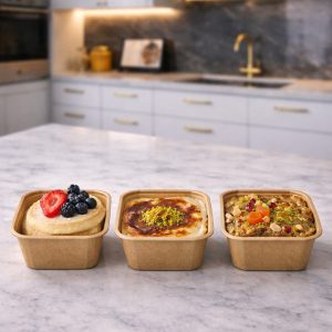 Kare Kraft Muffin Cupcake Kalıbı Kek Kapsülü 50'li