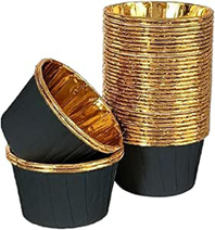 Siyah Gold Muffin Cupcake Kalıbı Kek Kapsülü 25'li